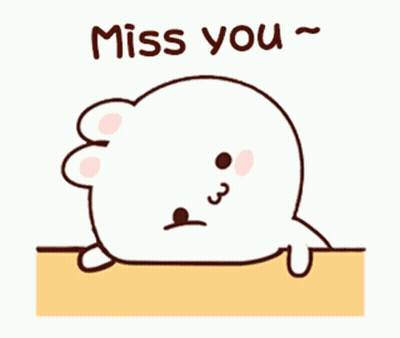 Cartoon Seal Lying On Ground Miss You GIF