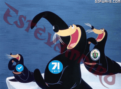 Cartoon Seals With Number 71 On Chest GIF