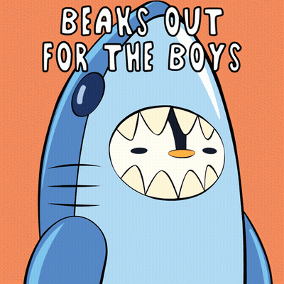 Cartoon Shark Beaks Out For The Boys GIF