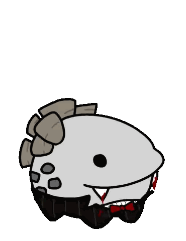 Cartoon Shark With Bow Tie Sticker