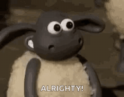 Cartoon Sheep Saying Alrighty GIF