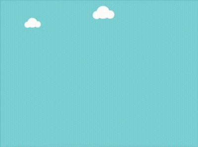 Cartoon Sheep Smiling At Sky And Clouds GIF