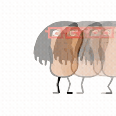 Cartoon Sheep With Red Sticker Saying Sheep GIF