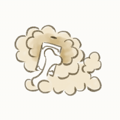 Cartoon Sheep With Smoke Coming Out Of Mouth GIF