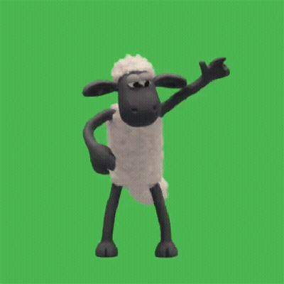 Cartoon Sheep With Speech Bubble GIF