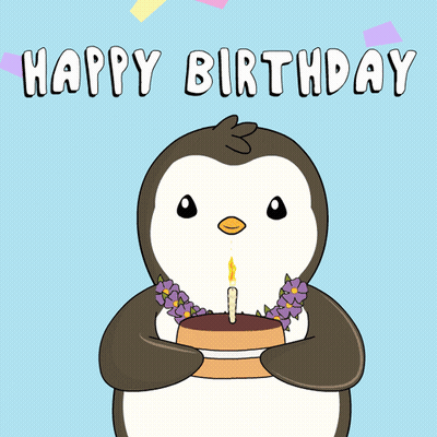 Cartoon Shiba Inu Holding Basket Says Happy Birthday To You GIF