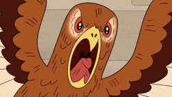 Cartoon Shouting Angry Hawk GIF