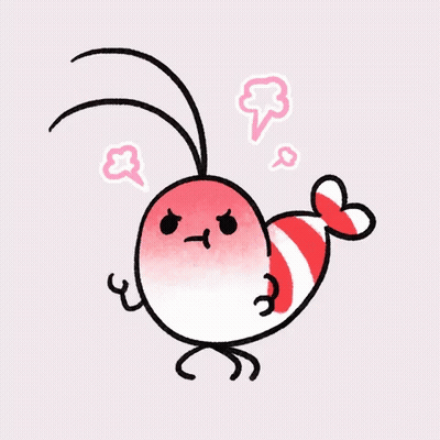 Cartoon Shrimp Saying I Love You GIF