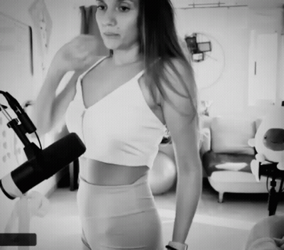 Cartoon Silhouette Flexing Arm GIF