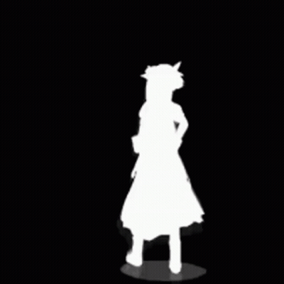 Cartoon Silhouette Flexing Arm GIF