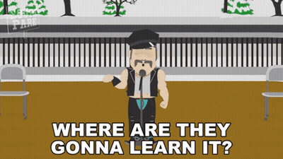 Cartoon Singing Into Microphone Where Are They Gonna Learn It GIF
