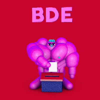 Cartoon Sitting At Ballot Box Bde Big Democracy Energy GIF