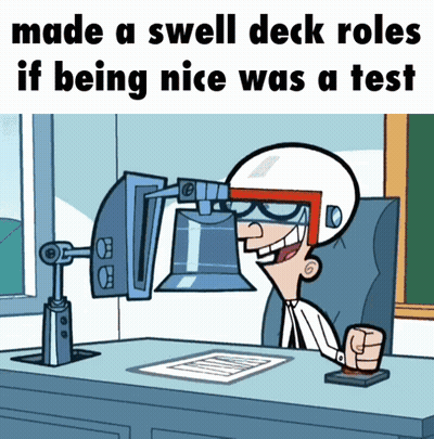 Cartoon Sitting At Desk Made A Swell Deck Roles GIF