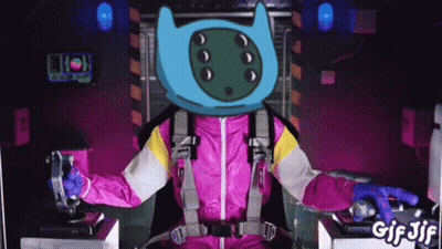 Cartoon Sitting In Chair With Blue Helmet GIF Jif GIF