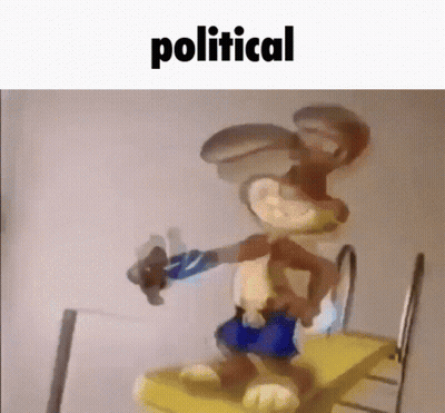 Cartoon Sitting On Chair Saying Political GIF