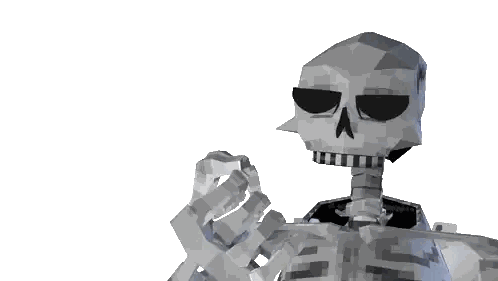Cartoon Skeleton Giving Thumbs Up Sticker