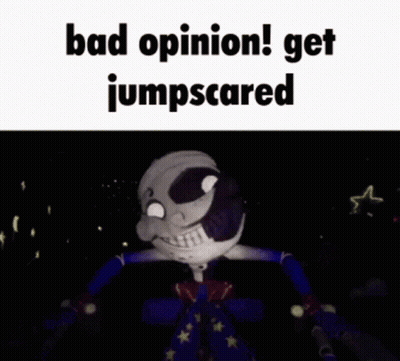 Cartoon Skeleton With Blue Hands Bad Opinion Get Jumpscared