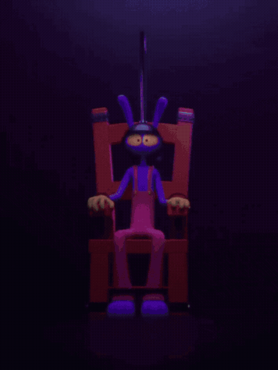 Cartoon Skeleton With Lightning Bolt Behind It GIF