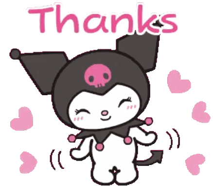 Cartoon Skull Character Saying Thanks Sticker