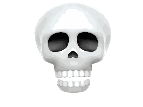 Cartoon Skull With Open Mouth Sticker