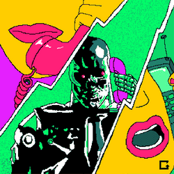 Cartoon Skynet On The Phone GIF