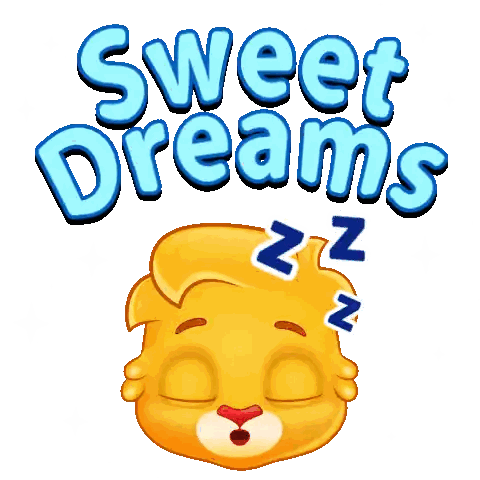 Cartoon Sleeping Bear Sweet Dreams Sticker