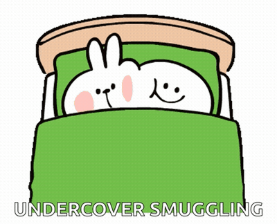Cartoon Sleeping In Bed With Green Blanket Undercover Smuggling GIF