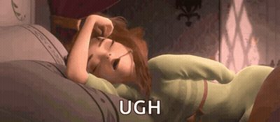 Cartoon Sleeping With Ugh Above Head GIF