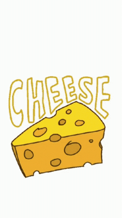 Cartoon Slice Of Cheese Saying Cheese GIF