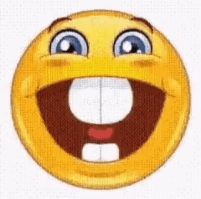 Cartoon Smiley Face Big Smile GIF
