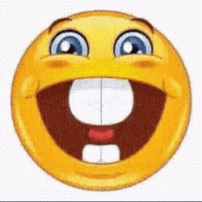 Cartoon Smiley Face Big Smile GIF