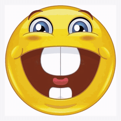 Cartoon Smiley Face Big Smile GIF