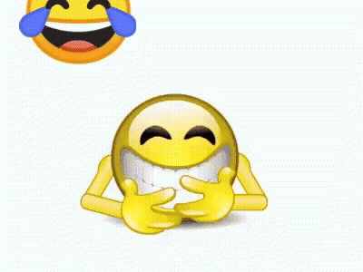 Cartoon Smiley Face Pointing And Crying Laughing GIF