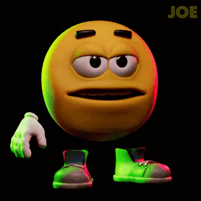 Cartoon Smiley Face Saying Joe GIF