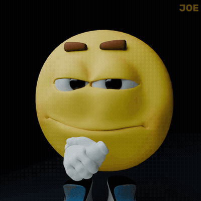 Cartoon Smiley Face Saying Joe GIF