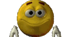 Cartoon Smiley Face With Big Eyes And Gloves Sticker