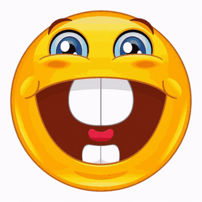 Cartoon Smiley Face With Big Smile GIF