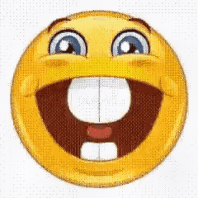 Cartoon Smiley Face With Big Smile GIF