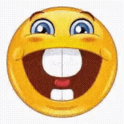 Cartoon Smiley Face With Big Teeth And Big Smile GIF