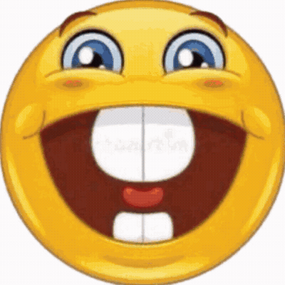 Cartoon Smiley Face With Big Teeth GIF