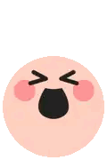Cartoon Smiley Face With Red Cheeks Sticker