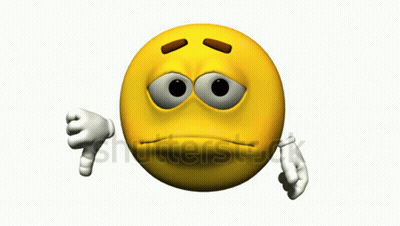 Cartoon Smiley Giving Thumbs Down GIF