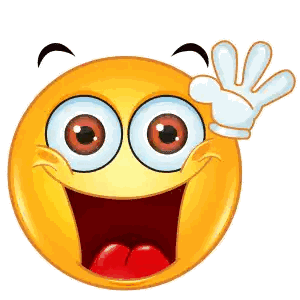 Cartoon Smiley Waving Sticker