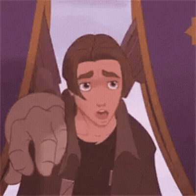 Cartoon Smiling Holding Sword And Skull GIF