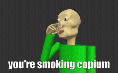 Cartoon Smoking Copium Saying You're Smoking Copium GIF