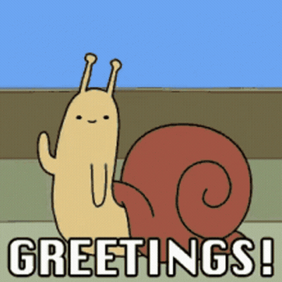 Cartoon Snail Greeting Cactus GIF