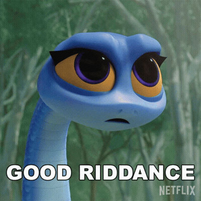 Cartoon Snake Says Good Riddance Netflix GIF