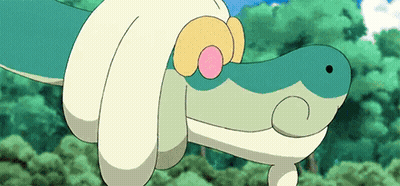 Cartoon Snake With Pink Bubble On Head GIF