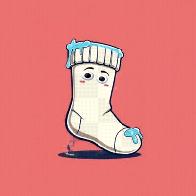 Cartoon Sock Let's Go Smoist GIF