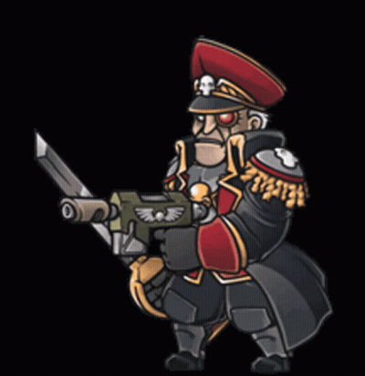 Cartoon Soldier Holding Gun GIF
